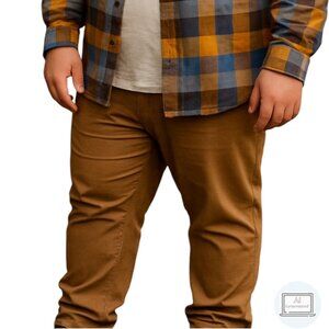 Columbia Mens Flex ROC Pants Brown Stretch Utility Pockets Outdoor Size 40W 26L